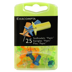 Boîte de 25 épingles Papic - Hauteur de pointe 7mm - 10mm de diamètre