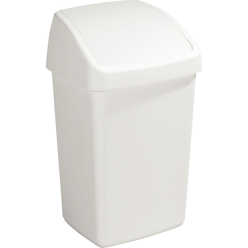 Poubelle à couvercle basculant 25L blanche