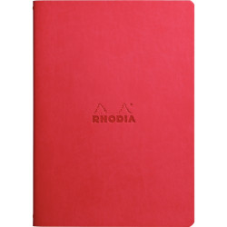 Carnet piqué 64 pages RHODIARAMA format A5, ligné, rouge coquelicot