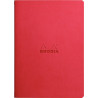 Carnet piqué 64 pages RHODIARAMA format A5, ligné, rouge coquelicot