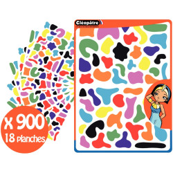 Pochette de 900 gommettes splash assorties