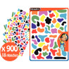 Pochette de 900 gommettes splash assorties