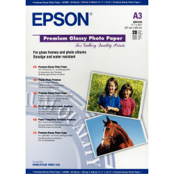 Paquet de 20 feuilles de papier photo premium glacé marque Epson forma