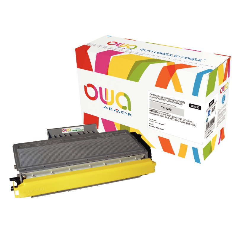 OWA toner laser noir haute capacité remanufacturé compatible Brother T