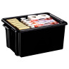 Bac de rangement 32L noir