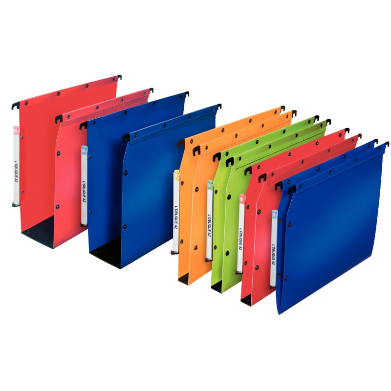 Paquet de 10 dossiers suspendus en polypropylène opaque 5/10ème pour a