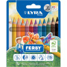 Pochette de 12 crayons de couleur Ferby assortis