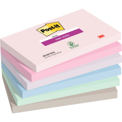 Paquet de 6 blocs notes super sticky post-it 90 feuilles 76 x 127 mm c