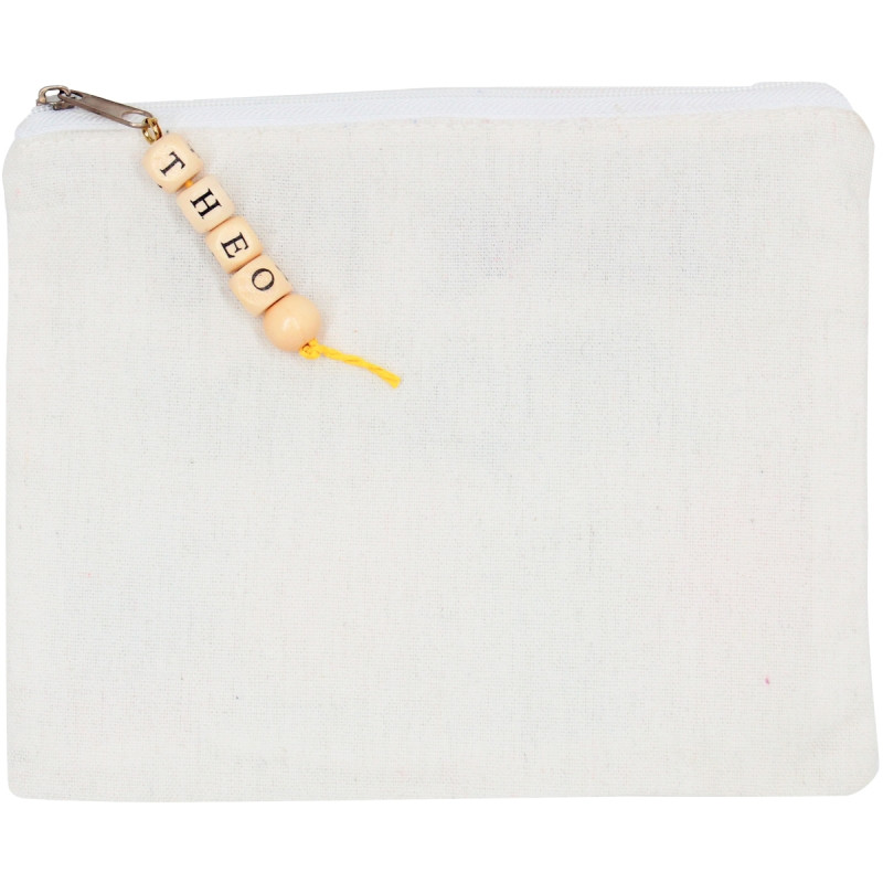 Sac de 440 perles alphabet en bois 1 cm. Trou 3mm