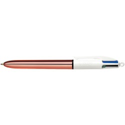 Stylo bille 4 Couleurs Shine rose doré
