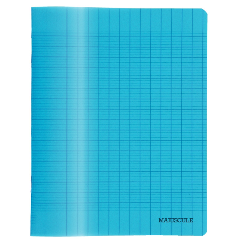 Cahier d'apprentissage MAJUSCULE 17x22 cm, piqûre 32 pages, seyès 2,5