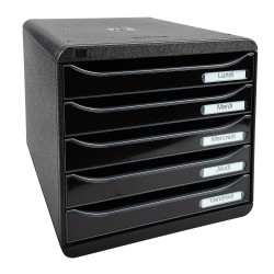 Module de classement Big Box Plus 5 tiroirs Glossy