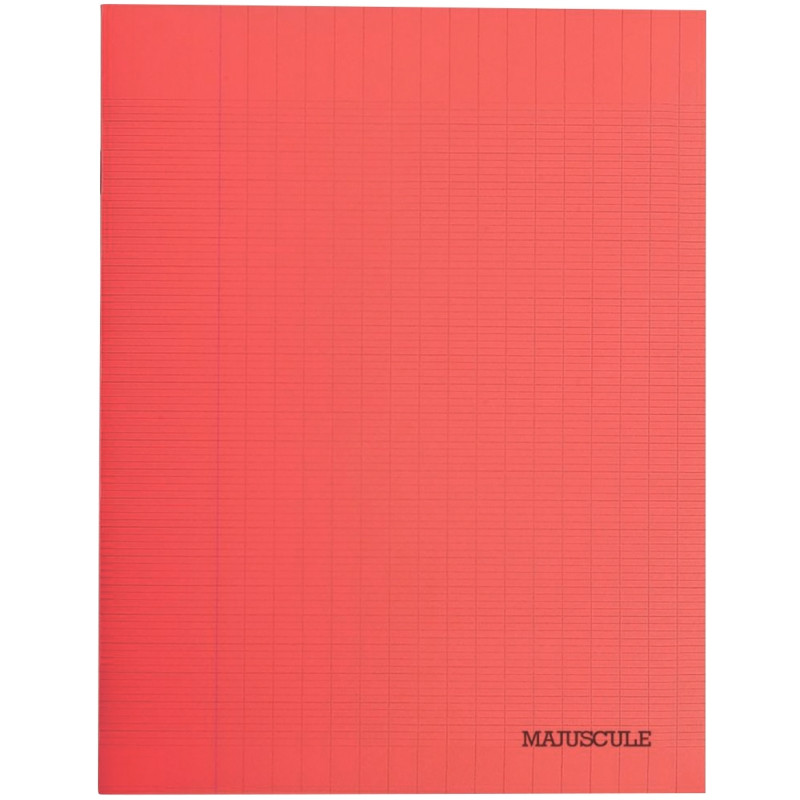 Piqûre 48 pages MAJUSCULE, format 17x22 cm, seyès 80g, couverture poly