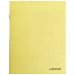 Piqûre 48 pages MAJUSCULE, format 17x22 cm, papier blanc 90g, seyès, c