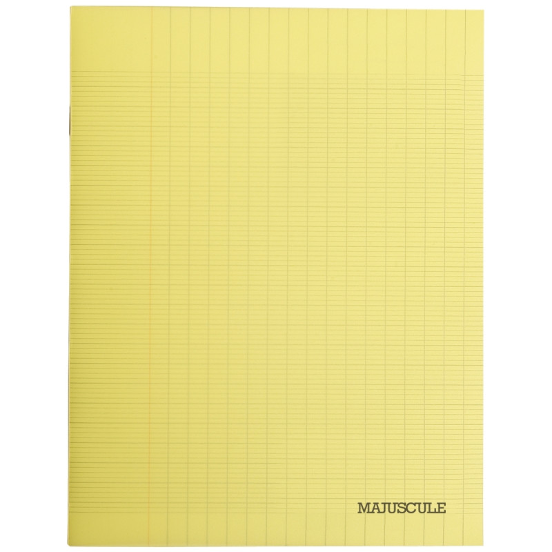 Piqûre 48 pages MAJUSCULE, format 17x22 cm, papier blanc 90g, seyès, c