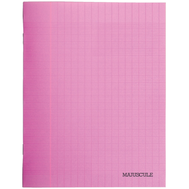 Piqûre 48 pages MAJUSCULE, format 17x22 cm, papier blanc 90g, seyès, c