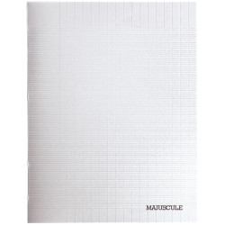 Piqûre 48 pages MAJUSCULE, format 17x22 cm, seyès 90g, couverture poly