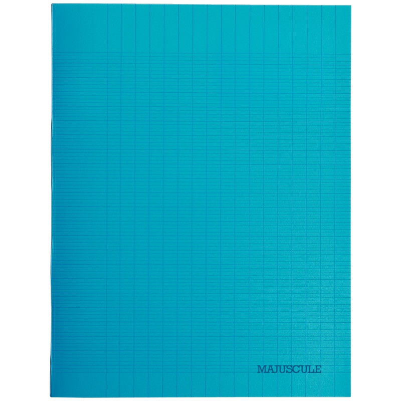 Piqûre 96 pages MAJUSCULE, format 17x22 cm, papier blanc 90g, seyès, c