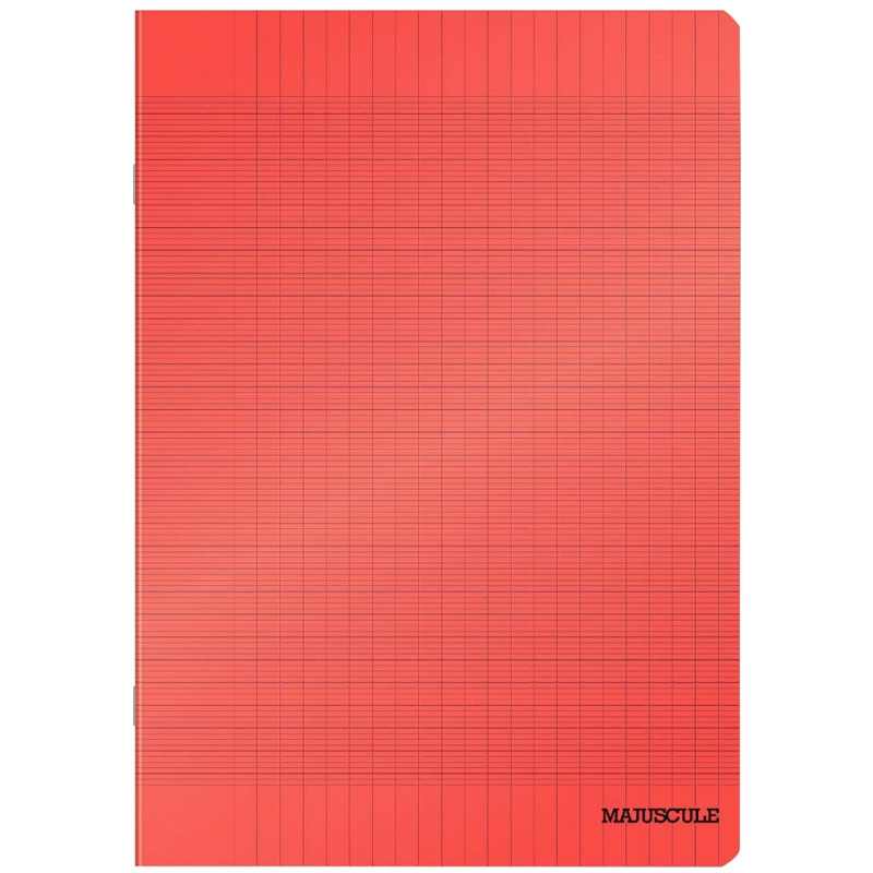 Piqûre 96 pages MAJUSCULE, format 17x22 cm, papier blanc 90g, seyès, c