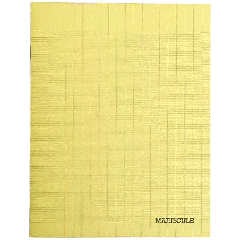 Piqûre 96 pages MAJUSCULE, format 17x22 cm, papier blanc 90g, seyès, c