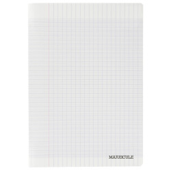 Piqûre 96 pages MAJUSCULE, format 17x22 cm, seyès 90g, couverture poly