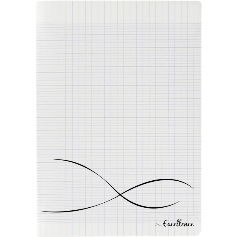 Piqûre 96 pages EXCELLENCE, format 17x22 cm, seyès 90g, couverture PP