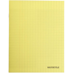 Piqûre 96 pages MAJUSCULE, format 17x22 cm, seyès 80g, couverture poly
