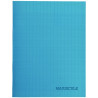 Piqûre 48 pages MAJUSCULE, format A4, seyès, couverture PP bleu