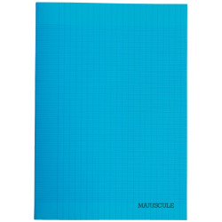 Piqûre 96 pages MAJUSCULE, format A4, seyès, couverture PP bleu