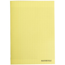 Piqûre 96 pages MAJUSCULE, format A4, seyès, couverture PP jaune