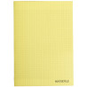 Piqûre 96 pages MAJUSCULE, format A4, seyès, couverture PP jaune