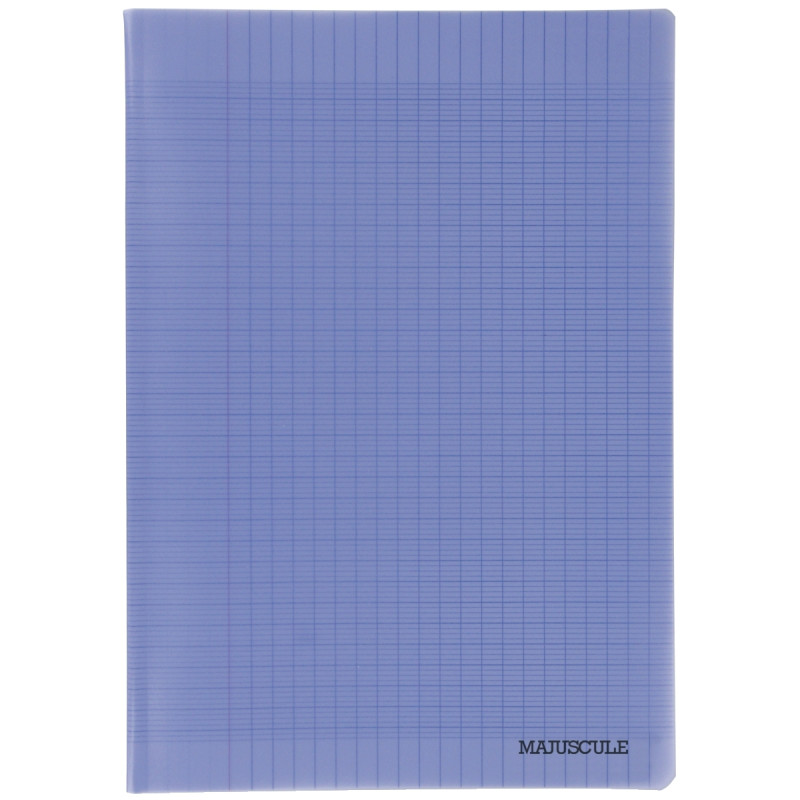 Piqûre 96 pages MAJUSCULE, format A4, seyès, couverture PP violet
