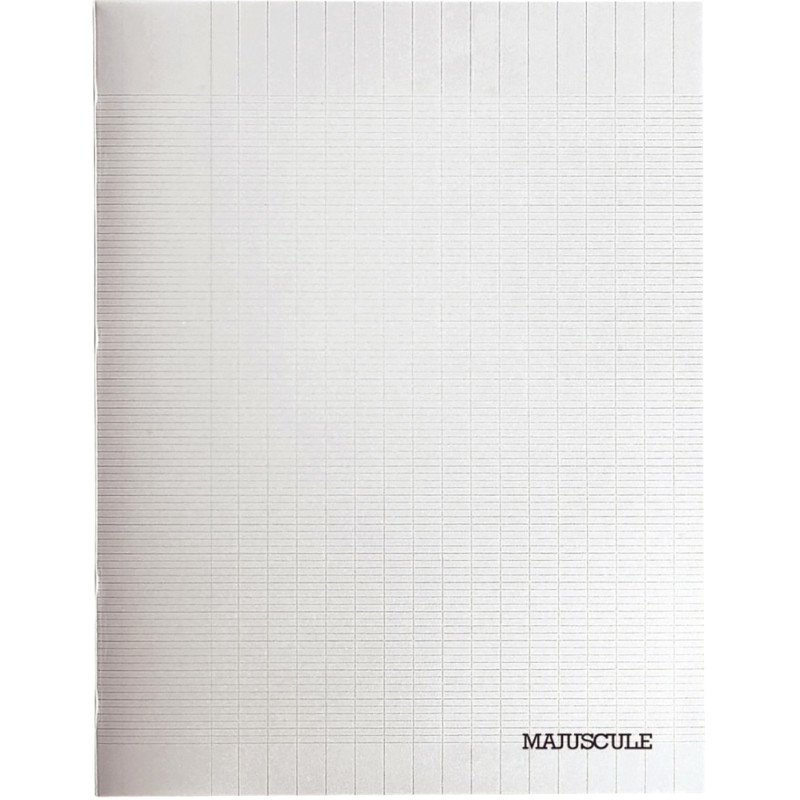 Piqûre 48 pages MAJUSCULE, format 24x32 cm, seyès 80g, couverture poly