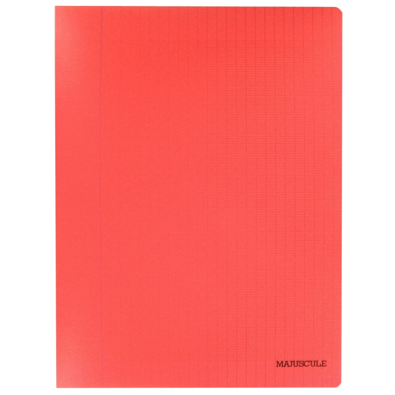 Piqûre 48 pages MAJUSCULE, format 24x32 cm, papier blanc 90g, seyès, c