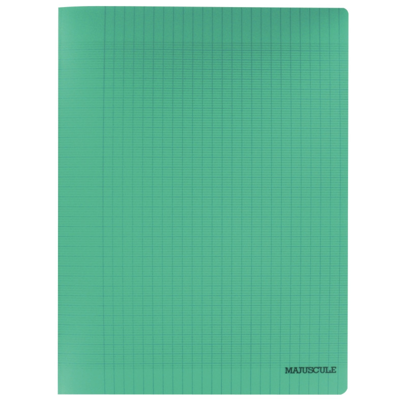 Piqûre 48 pages MAJUSCULE, format 24x32 cm, papier blanc 90g, seyès, c