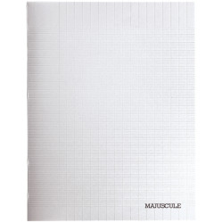 Piqûre 48 pages MAJUSCULE, format 24x32 cm, papier blanc 90g, seyès, c