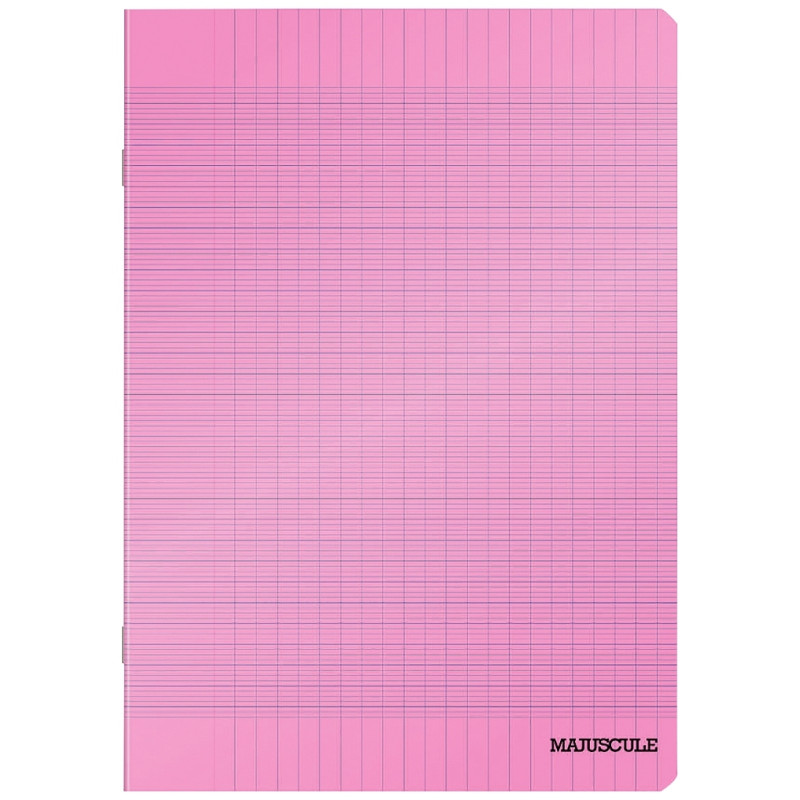 Piqûre 96 pages MAJUSCULE, format 24x32 cm, papier blanc 90g, seyès, c