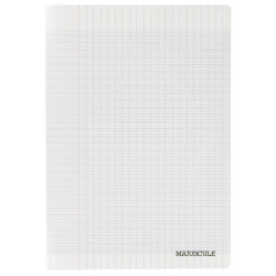 Piqûre 96 pages MAJUSCULE, format 24x32 cm, seyès 90g, couverture poly