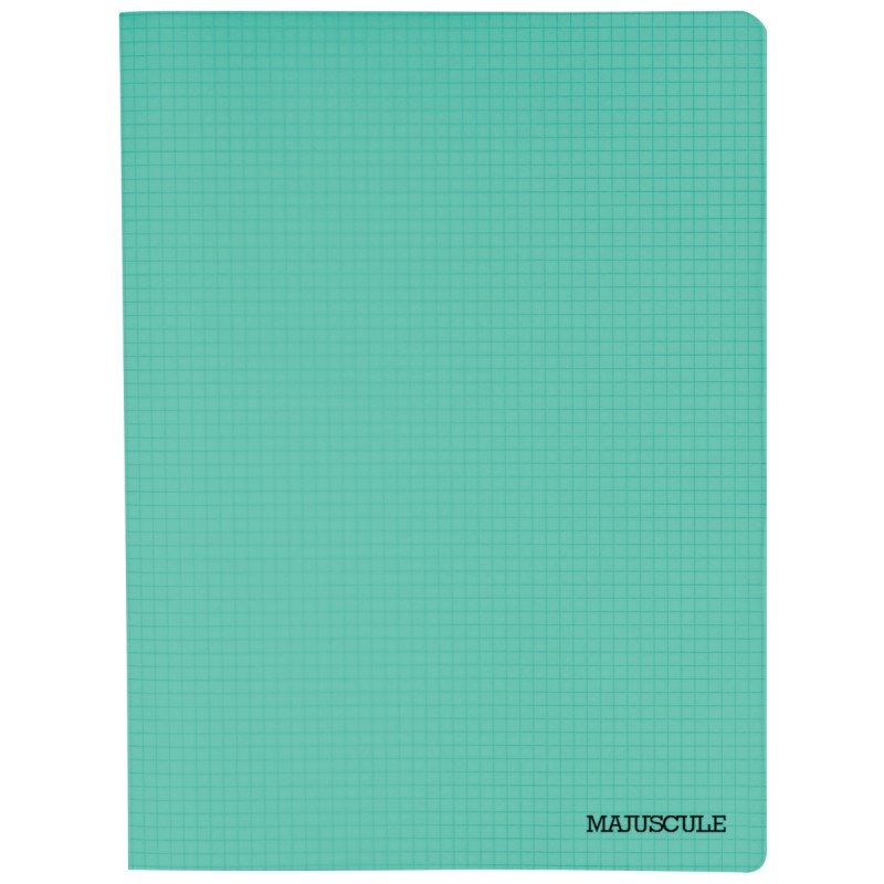 Piqûre 96 pages MAJUSCULE, format 24x32 cm, papier blanc 90g, quadrill