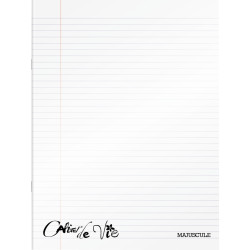 Cahier de vie 96 pages MAJUSCULE, format 24x32 cm, ligné/uni, couvertu