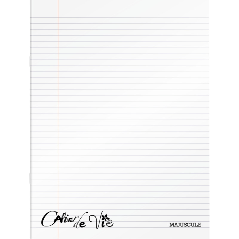 Cahier de vie 96 pages MAJUSCULE, format 24x32 cm, ligné/uni, couvertu
