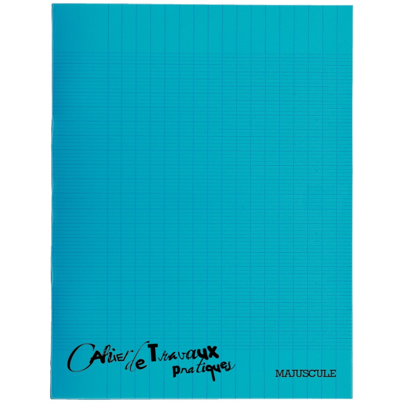 Cahier travaux pratiques MAJUSCULE, piqûre 64 pages, 17x22 cm, seyès/u