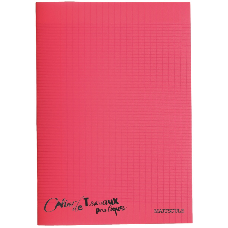 Cahier travaux pratiques MAJUSCULE, piqûre 96 pages, A4, seyès/uni bla