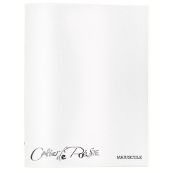 Cahier de poésie 48 pages MAJUSCULE, 17x22 cm, seyès/uni 90g, couvertu