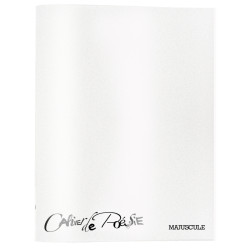 Cahier de poésie 48 pages MAJUSCULE, 24x32 cm, seyès/uni 90g, couvertu