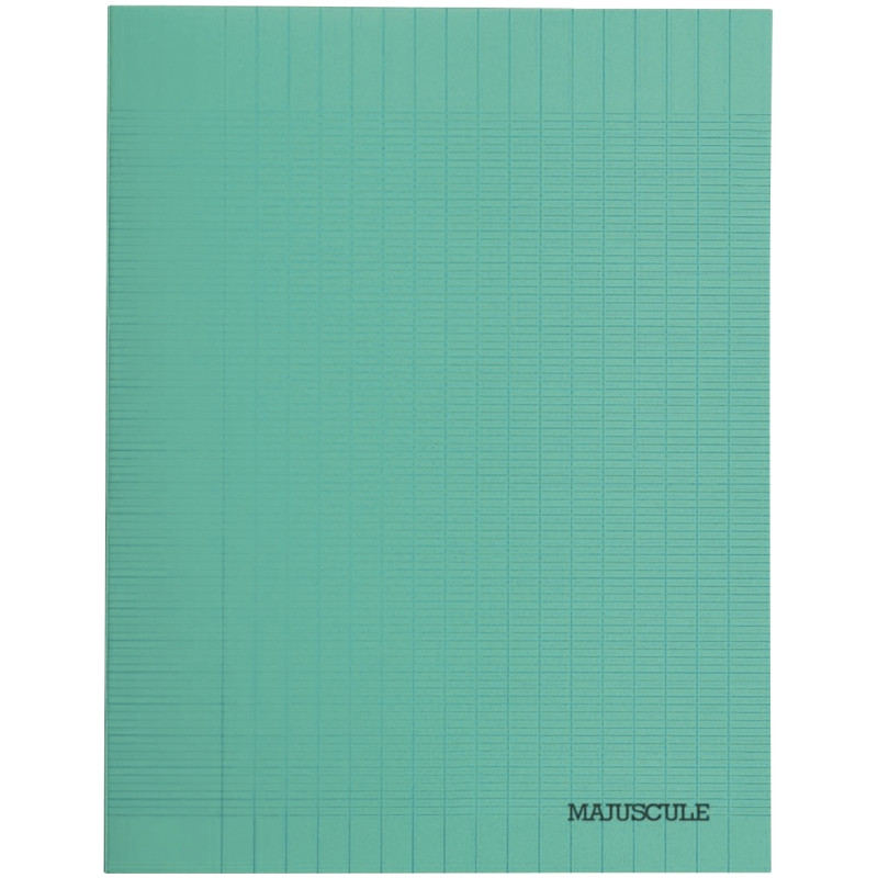 Piqûre 96 pages MAJUSCULE, format 17x22 cm, seyès 80g, couverture poly