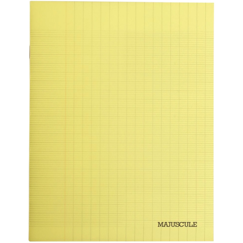 Piqûre 96 pages MAJUSCULE, format 24x32 cm, seyès 80g, couverture poly
