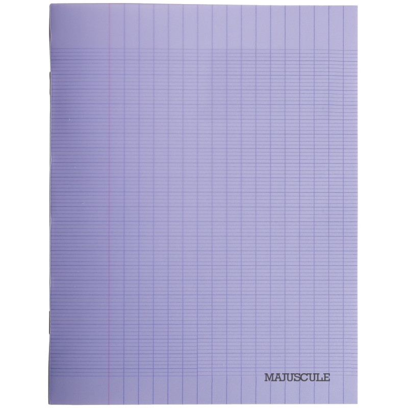 Piqûre 96 pages MAJUSCULE, format 24x32 cm, papier blanc 90g, seyès, c
