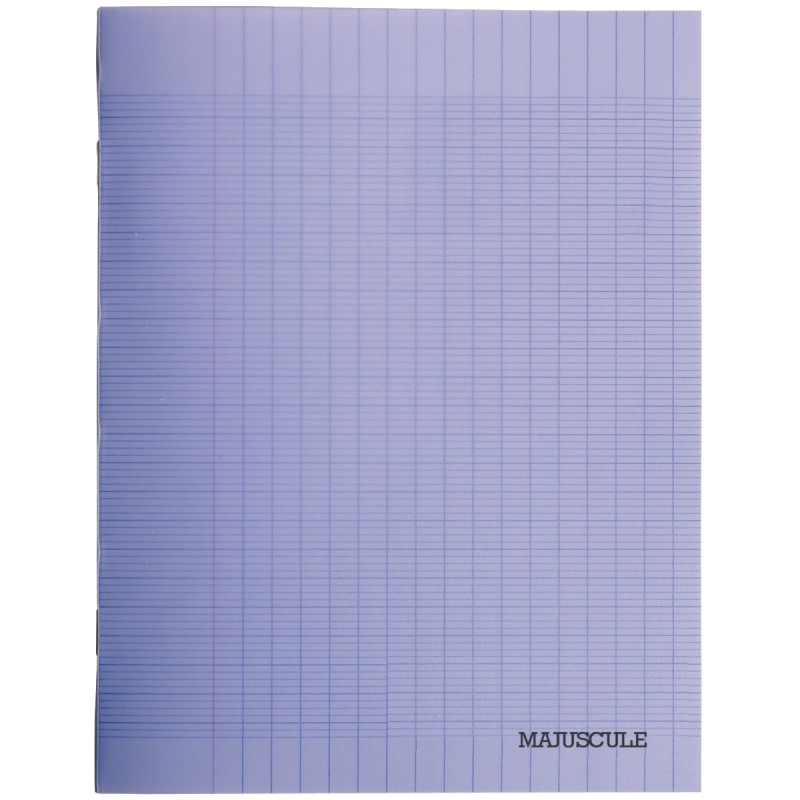 Piqûre 48 pages MAJUSCULE, format 24x32 cm, papier blanc 90g, seyès, c