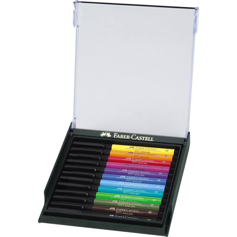 Boîte de 12 Feutres Pitt Artist pen Basic